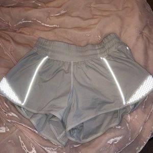 White reflective hotty hot shorts